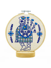 Load image into Gallery viewer, Bagpiper Piping Embroidery Kit
