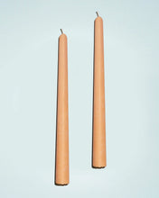 Load image into Gallery viewer, Beeswax/Soy Blend Taper Candles - Peach
