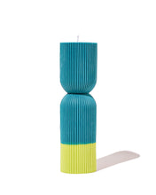 Load image into Gallery viewer, Colour Block Pillar Candle - Green/Lime
