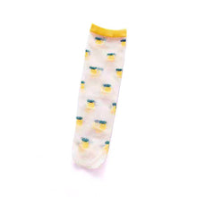 Load image into Gallery viewer, Sheer Fruit Socks: Sheer Strawberry
