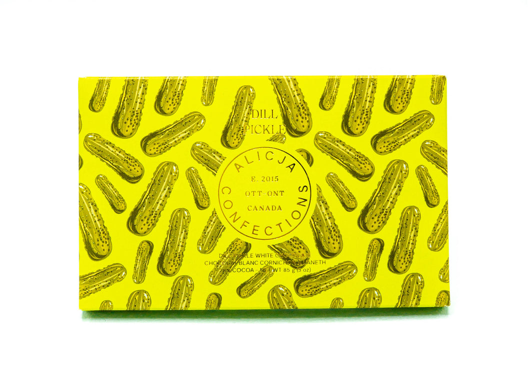 Dill Pickle White Postcard Chocolate Bar