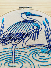 Load image into Gallery viewer, Blue Heron Embroidery Kit
