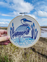 Load image into Gallery viewer, Blue Heron Embroidery Kit
