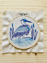 Load image into Gallery viewer, Blue Heron Embroidery Kit
