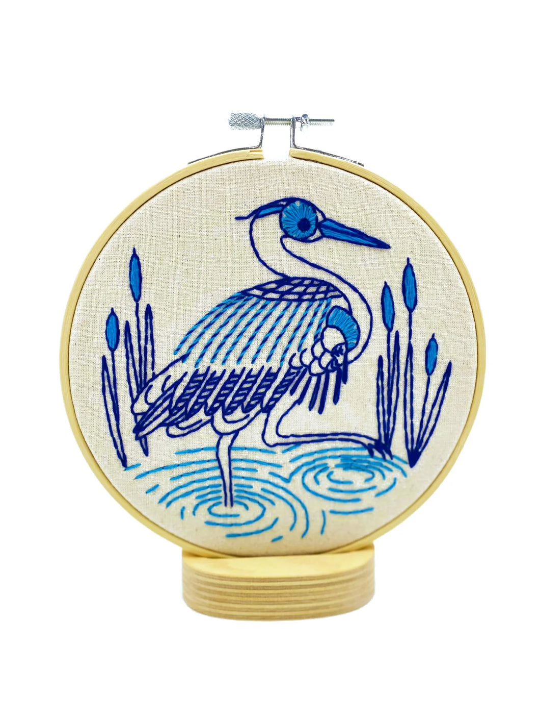 Blue Heron Embroidery Kit