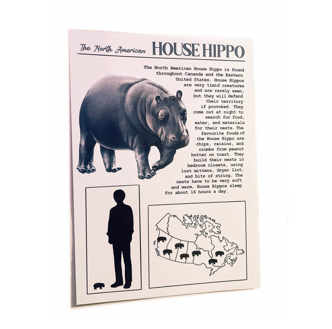 House Hippo Mini Print