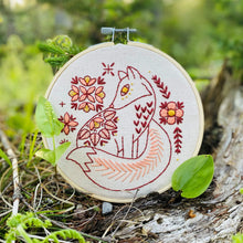 Load image into Gallery viewer, Folk Fox Embroidery Kit
