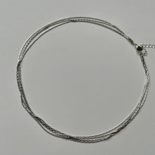 Load image into Gallery viewer, Four Layer Choker Chain Necklace- Silver
