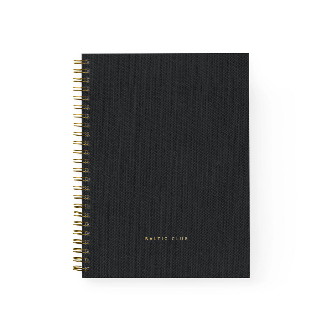 Black Cloth Spiral Notebook