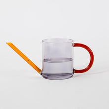 Load image into Gallery viewer, Glass Watering Can - Grey/Orange

