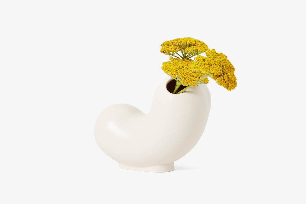 Kirby Vase, White - Curly