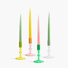 Load image into Gallery viewer, Glass Candlestick Holder in Short
