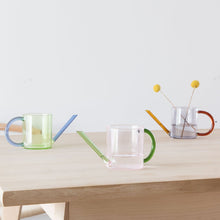 Load image into Gallery viewer, Glass Watering Can - Pink/Green
