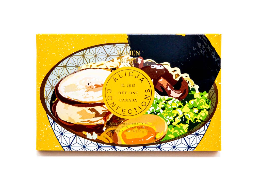 Ramen Bowl Milk Postcard Chocolate Bar