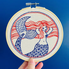 Load image into Gallery viewer, Mermaid Hair Don&#39;t Care Complete Embroidery Kit
