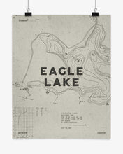 Load image into Gallery viewer, Eagle Lake Contours Print

