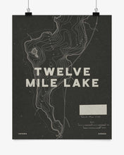 Load image into Gallery viewer, Twelve Mile Lake Contours Print
